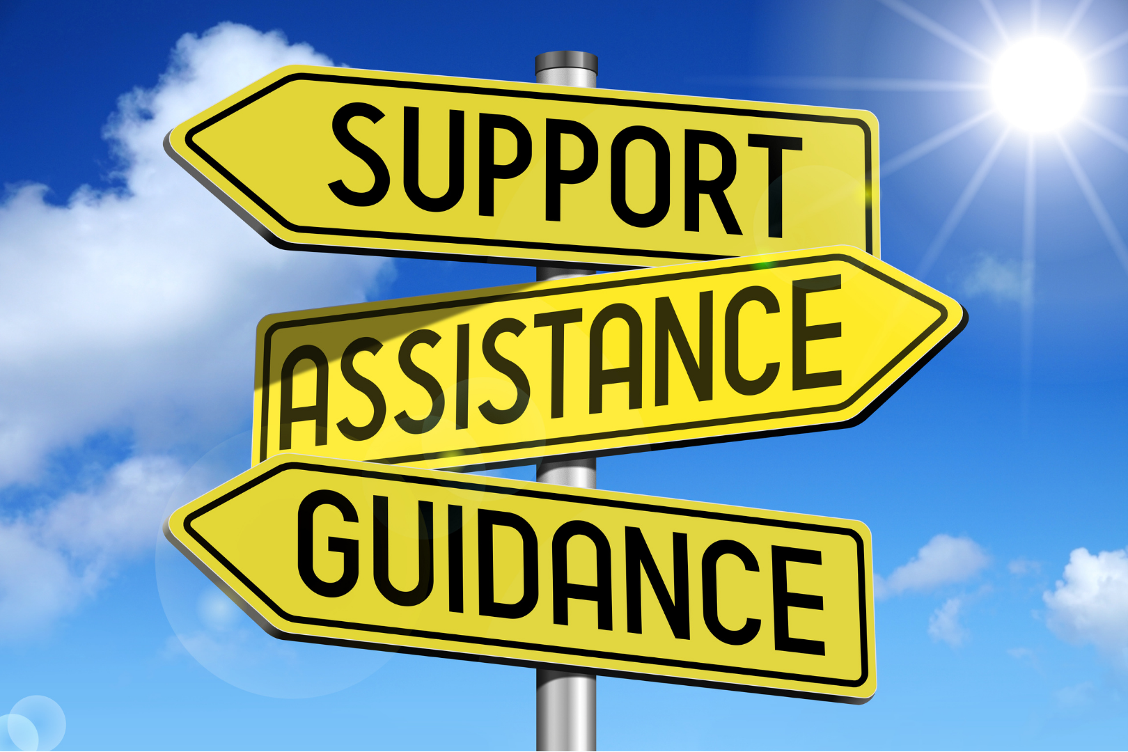 support, assistance, guidance